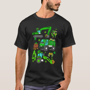 Camiseta Niños St Patricks Día Crane Cruck Construcción Tod