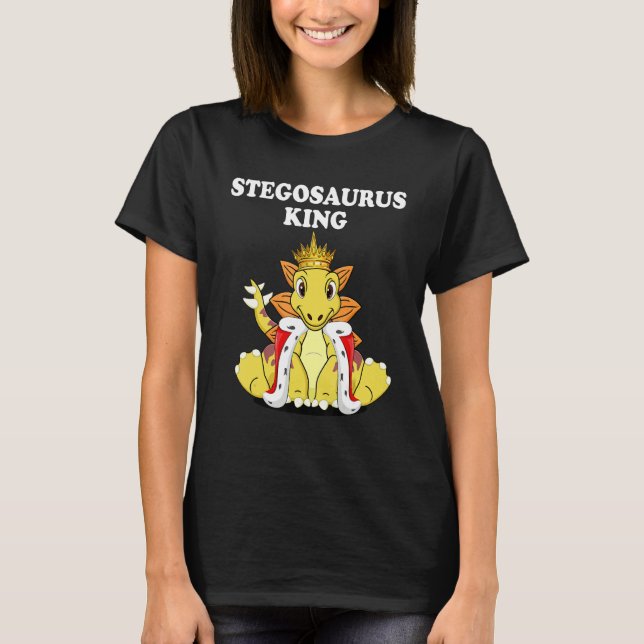 Camiseta Niños Stegosaurus King Dinosaur Mens Stegosaurus (Anverso)
