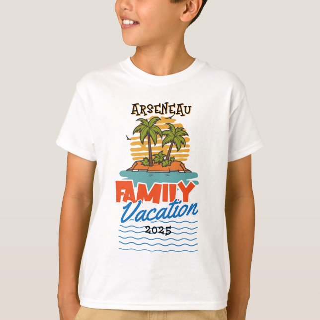 Camiseta Niños Sunset Family Cruise Personaliza (Anverso)
