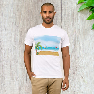 Camiseta Niños surfeando en la playa tropical diversión ver