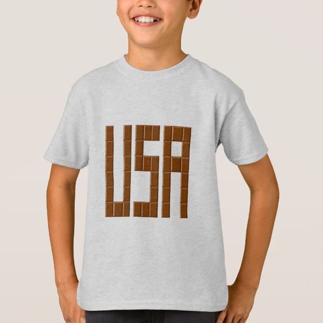 Camiseta Niños T-Shirt ash CHOCOLATE EE.UU. (Anverso)