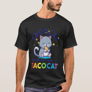 Camiseta Niños Taco Gato Escrito al Revés Es Tacocat Chicos