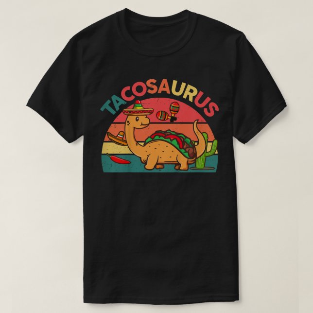 Camiseta Niños Tacosaurus Tacos Mexicanos-Camisas Niños Peq (Diseño del anverso)