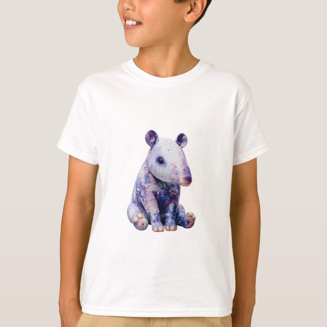 Camiseta Niños Tapir Pastel Galaxia (Anverso)