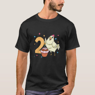 Camiseta Niños tengo 2 años con niños de pollo cumpleaños 2
