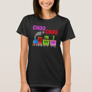 Camiseta Niños Tengo 2 años de Fiesta Choo Choo 2do cumplea