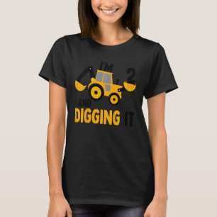 Camiseta Niños, tengo 2 años y cavan la excavadora de const