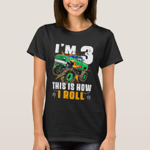 Camiseta Niños, tengo 3 años, así es como rollo el camión d