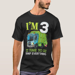 Camiseta Niños Tengo 3 años, niño de cumpleaños, camión de 