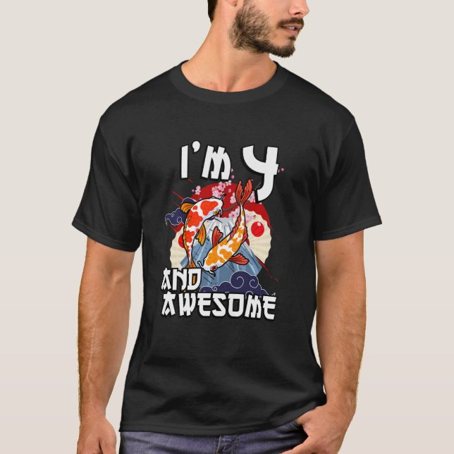 Camiseta Niños, tengo 4 años y un maravilloso pájaro japoné (Anverso)