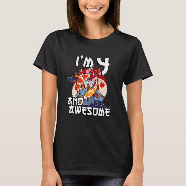 Camiseta Niños, tengo 4 años y un maravilloso pájaro japoné (Anverso)