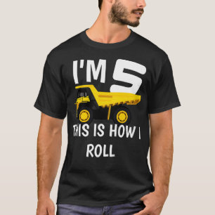 Camiseta Niños, tengo 5 años, así es como hago rodar, niño