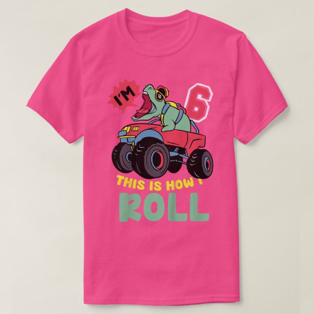 Camiseta Niños, tengo 6 años, así es como rollo el camión m (Diseño del anverso)