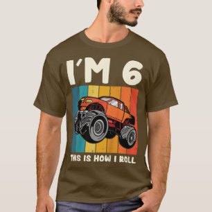 Camiseta Niños Tengo 6 Años Así Es Como Rueda Camión Monstr