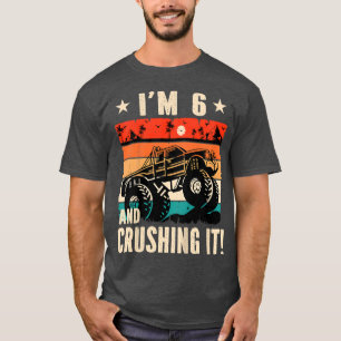 Camiseta Niños, tengo 6 años y aplastando el cumpleaños del