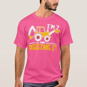 Camiseta Niños Tengo 7 Años Y Me Encanta El Camión Cumpleañ