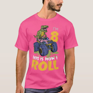 Camiseta Niños Tengo 8 Así Es Como Rueda Camión Monstruo 8º