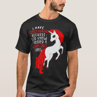 Camiseta Niños, tengo el pelo rojo porque Dios sabía que ne