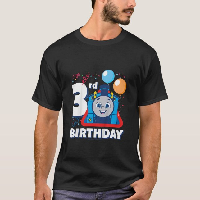 Camiseta Niños Thomas Amigos Feliz tercer cumpleaños (Anverso)
