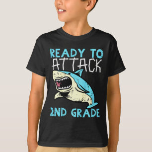 Camiseta Niños Tiburones Listos Para Atacar Segundo Grado P