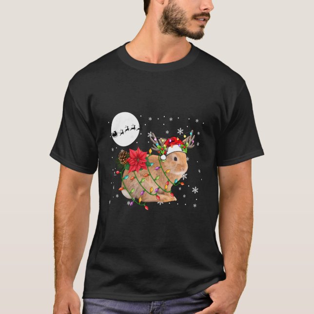 Camiseta Niños Todd que juegan al conejo de renos de Santa  (Anverso)