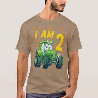 Camiseta Niños Tractor hijo de 2º cumpleaños granjero de 2