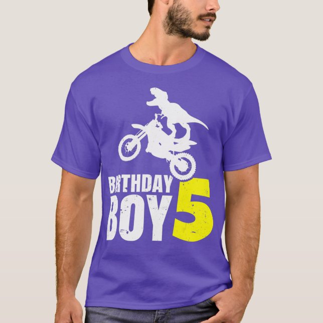 Camiseta Niños TRe 5º cumpleaños Bicicleta sucia de 5 años (Anverso)