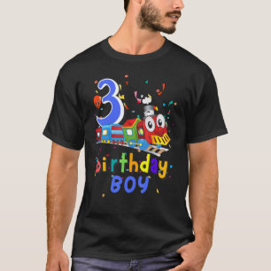 Camiseta Niños Tren de tercer cumpleaños Chicas de 3 años d