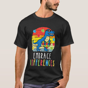 Camiseta Niños Trex Dino Aceptar Diferencias Bebés Niños Au