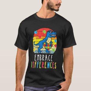 Camiseta Niños Trex Dino Aceptar Diferencias Niño Pequeño A
