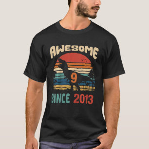 Camiseta Niños Trex Dino Dinosaurio 9º Chica de Nueve Días