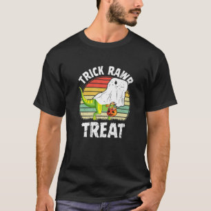 Camiseta Niños Trick Rawr Tret Skeleton Dino Trex Toddler B