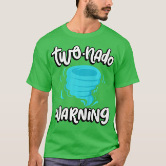 Camiseta Niños Twonado Advertencia 2 cumpleaños Tornado Tem