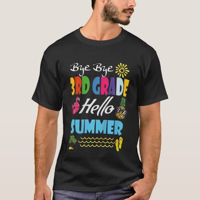 Camiseta Niños Último Día De La Escuela Adiós 3º Grado Hola (Anverso)