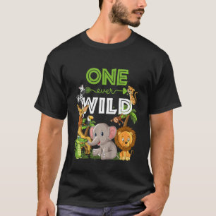 Camiseta Niños Un salvaje 1.ᵉʳ cumpleaños Zoo Safari Jungle