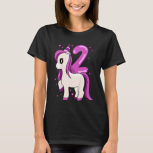 Camiseta Niños Unicornio 2 años Cumpleaños