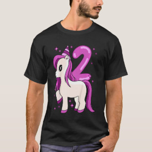 Camiseta Niños Unicornio 2 años Cumpleaños