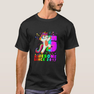 Camiseta Niños unicornio 5 cumpleaños 5 años sorprendentes