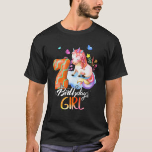 Camiseta Niños Unicornio 7 años Tengo 7 años Gir