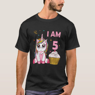 Camiseta Niños Unicornio criatura mítica chica Soy 5 años b