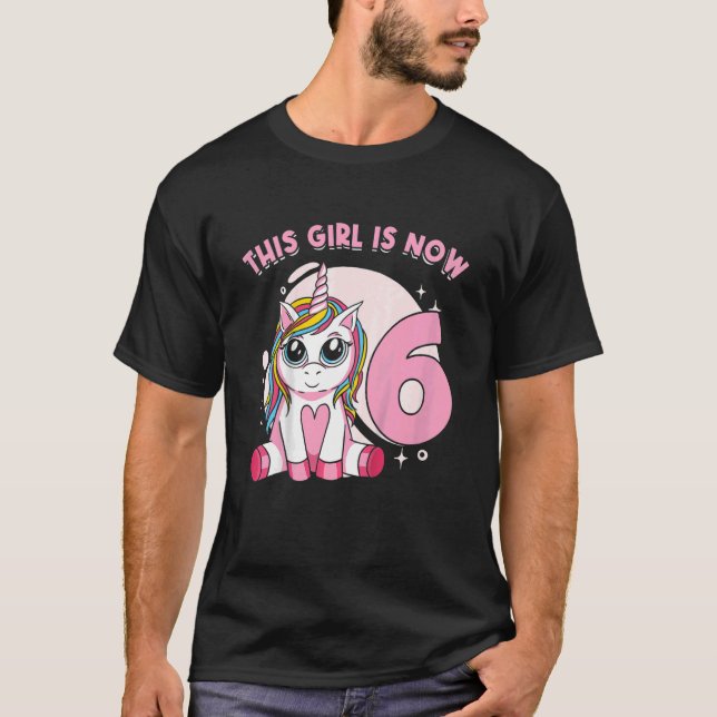 Camiseta Niños unicornio criatura mítica Soy 6 años b (Anverso)