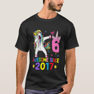 Camiseta Niños Unicornio de 6 años Chica de cumpleaños