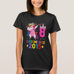 Camiseta Niños Unicornio de 8 años Dabbing 8 cumpleaños Gi