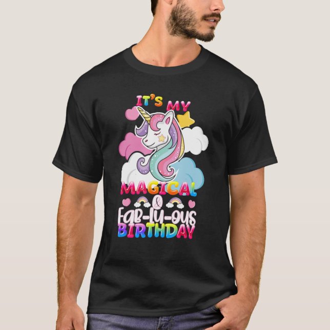 Camiseta Niños Unicornio Magnífico Fiesta Adven (Anverso)
