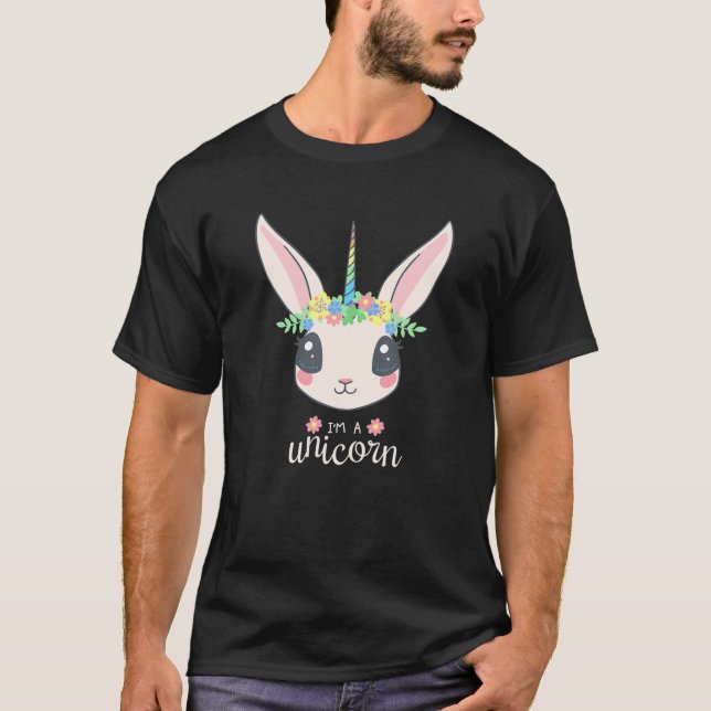 Camiseta Niños unicornio rabbit cute trendy soy unicornio (Anverso)