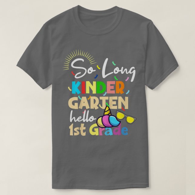 Camiseta Niños Unicornio So Long Kindergarten Hola primer g (Diseño del anverso)