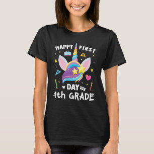 Camiseta Niños unicornios de cuarto grado, Chicas felices p
