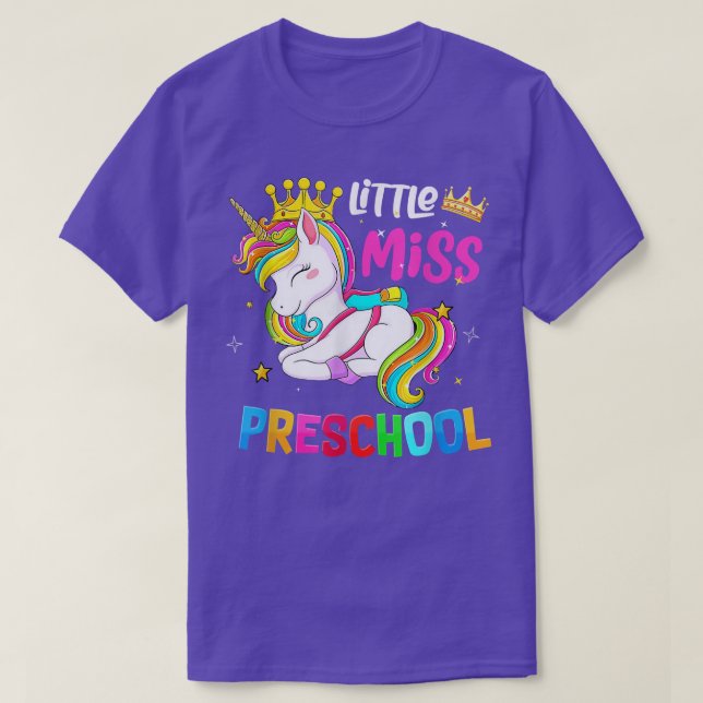 Camiseta Niños unicornios de Miss Estudiantes de Preescolar (Diseño del anverso)