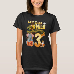 Camiseta Niños vamos a ser salvajes, soy 3 Animal Zoológico