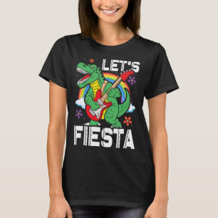 Camiseta Niños Vamos Fiesta Dino Trex Lindo Niños Cinco